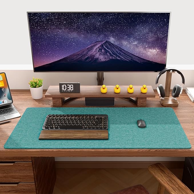 Auhoahsil Felt Desk Mat, Minimalist Large Mouse Pad XXL 35.5 x 15.7 in - Image 7