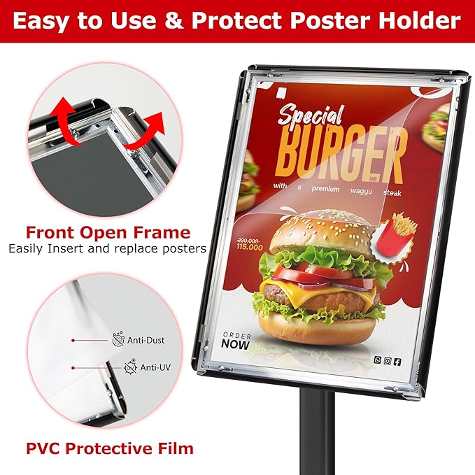 VAIIGO 3 Pack Heavy Duty Sign Holder Stand 11x17 Inch - Image 4