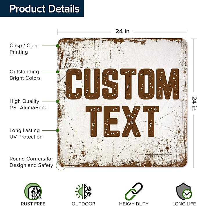 Custom Sign, Custom Street Sign, 11 Font Colors, 13 Font Styles, 4 Hole Options - Image 6