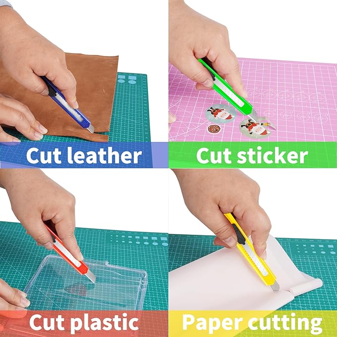 8 Pack Utility Knife Box Cutters Box Cutter Retractable, Compact Utility Knives - Image 6