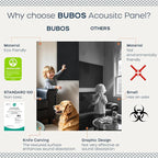 BUBOS Large Acoustic Panels, Self-adhesive Sound Absorbing Panels Decorative - Image 4