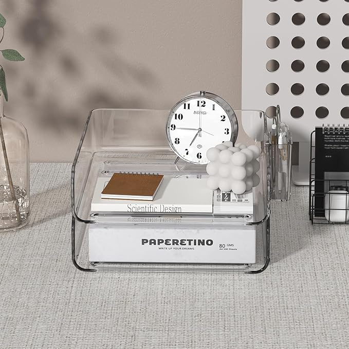 FANXIYQ 2-Tier Acrylic Paper Tray Organizer - Image 4