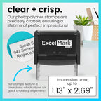 ExcelMark Custom Rubber Stamp – Clean & Easy Stamping – Personalized - Image 2