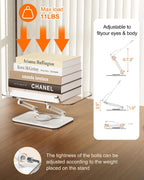 BYMECOST Acrylic Book Stand for Reading, Adjustable Book Holder, White