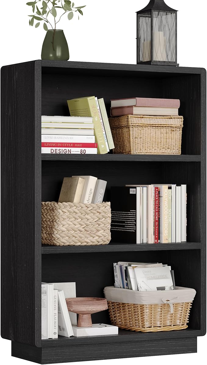 ChooChoo 3-Tier Bookcase, Wooden Bookshelf, Farmhouse Bookshelf by ChooChoo