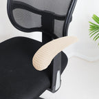FORCHEER Beige Office Chair Armrest Covers 10-13 inch Long 2 Pieces Stretchable Water Resistant Jacquard Desk Chair Arm Rest Covers for Computer Chair Arm Removable Washable