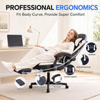 desk computer gaming chair - high back ergonomic showing dimensions