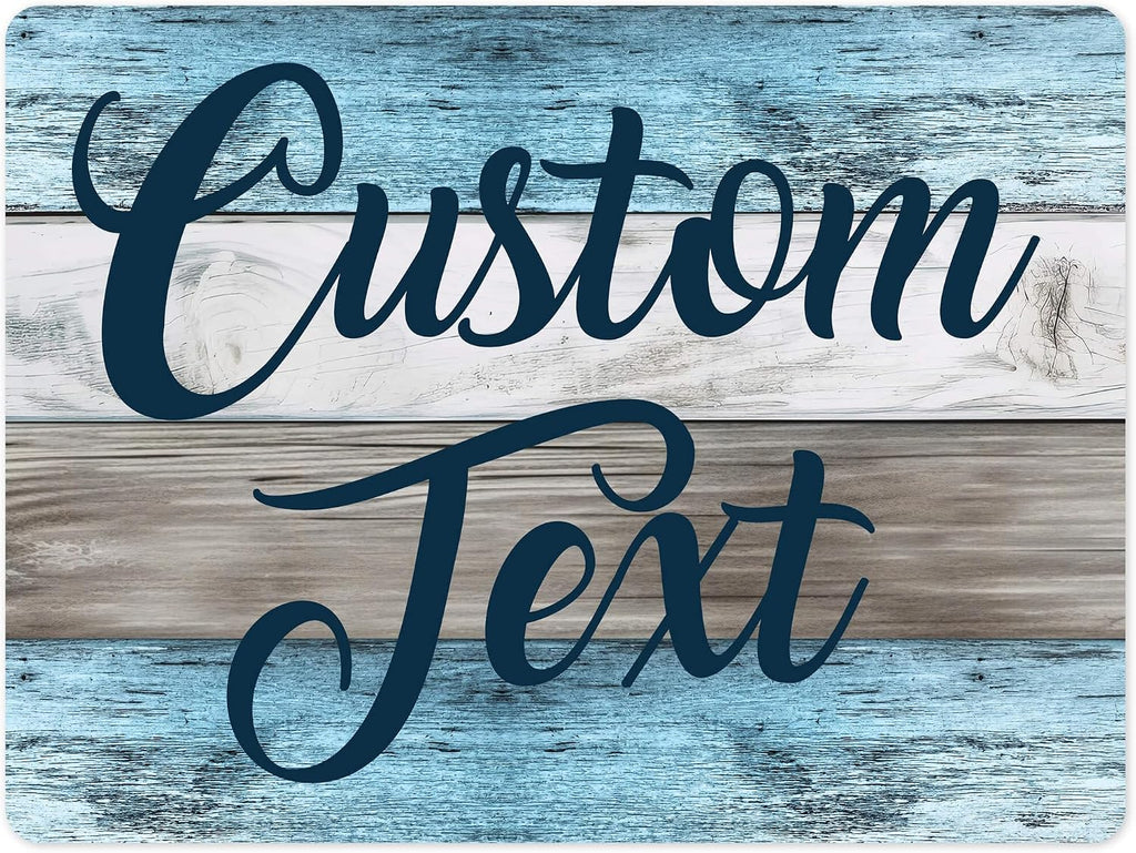 Custom Sign, Custom Street Sign, 11 Font Colors, 13 Font Styles, 4 Hole Options