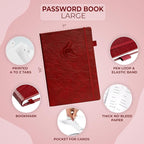Clever Fox Password Book with alphabetical tabs. Internet Address Organizer - Image 2