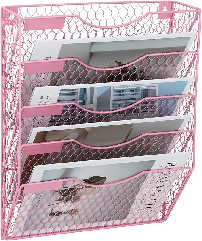 EASEPRES Mail Organizer Wall Mount Hanging File Holder Storage, Metal Chicken by EASEPRES