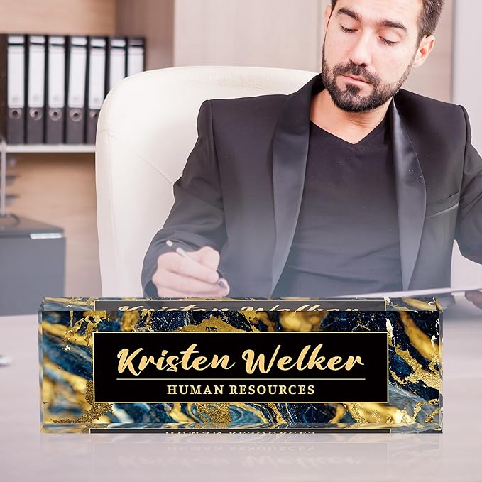 Personalized Name Plate for Desk Custom Acrylic Desk Name Plate Custom Employee - Image 3