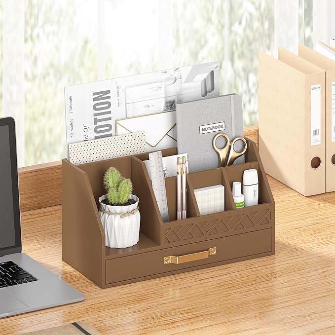Wisuce Bamboo Mail Organizer Countertop - Image 2