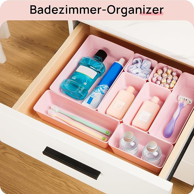 Vtopmart 25 PCS Plastic Drawer Organizers Set, 4-Size Versatile Bathroom and - Image 5