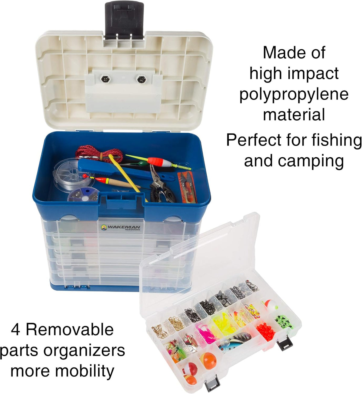 Storage Tool Box-Durable Organizer Utility Box-4 Drawers, 19 Compartments Eac...