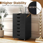 Giantex 7-Drawer Storage Cabinet, Mobile File Organizer - Image 5