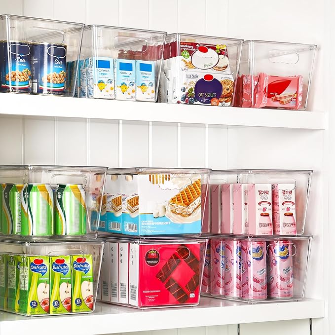 Vtopmart 6 Pack Clear Stackable Storage Bins - Image 4