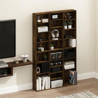 Furinno Jaya DVD Shelf, 24-Shelf Wide CD Rack, Media Shelf - Image 2