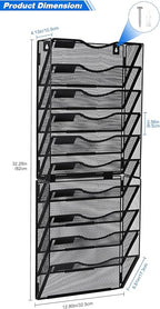 Solinxe Wall File Holder, 10 Pockets Hanging File Folder, Paper Organizer - Image 6