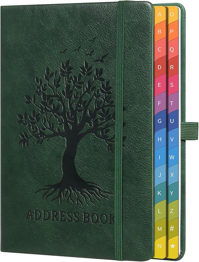 ZXHQ Address Book with Colorful Alphabetical Tabs by ZXHQ