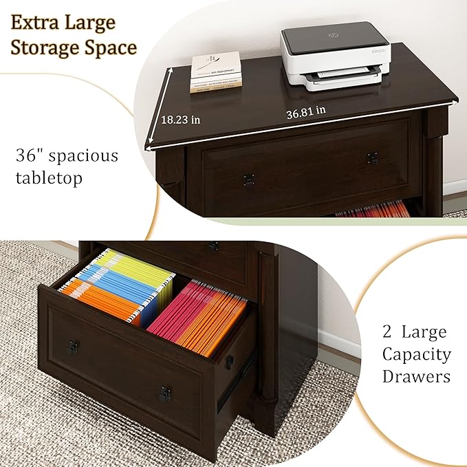 blini 2 Drawer File Cabinet Farmhouse Lateral File Cabinet - Image 3