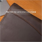 Geslun Genuine Leather Portfolio, Legal Size 8.5 x 14 Pad Holder, Business - Image 3