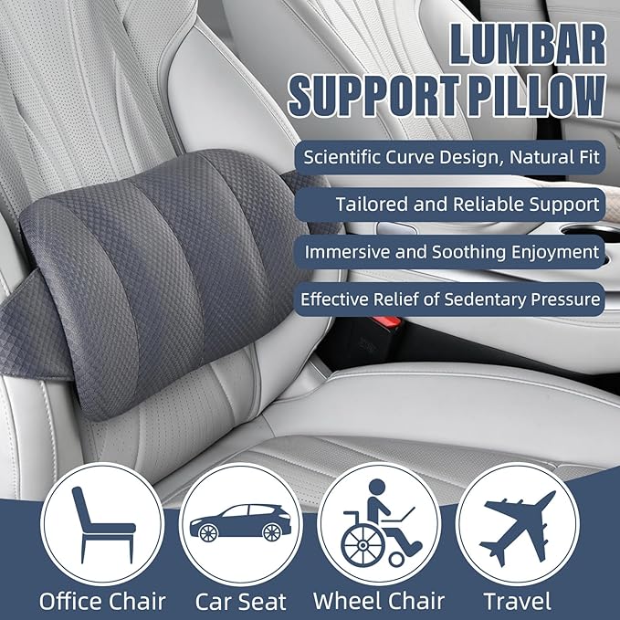 KAYI Lumbar Support Pillow for Car, Memory Foam Lumbar Pillow - Image 6