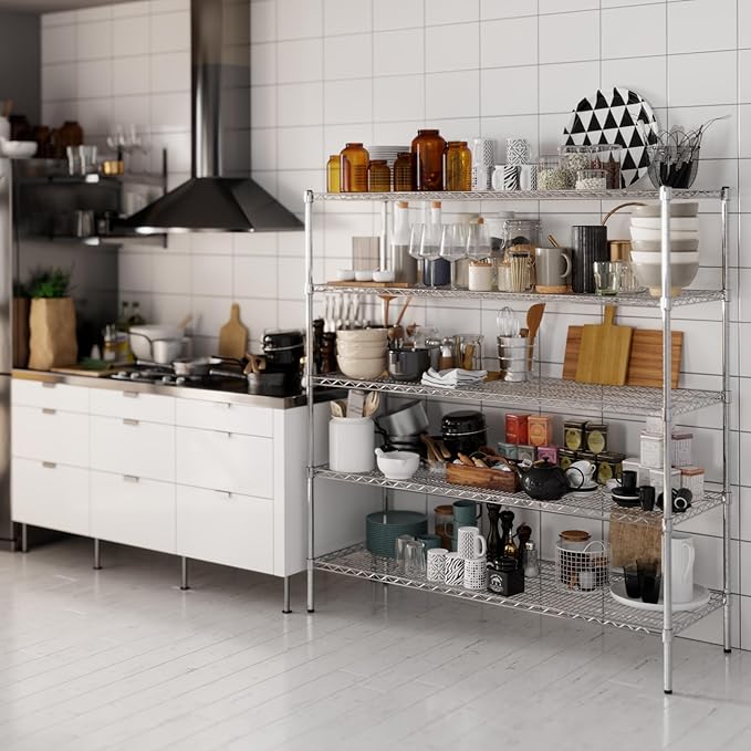 Regal Altair 21" Deep x 60" Wide x 64" Height Wire Shelving Kit | 5-Tier | NSF - Image 2