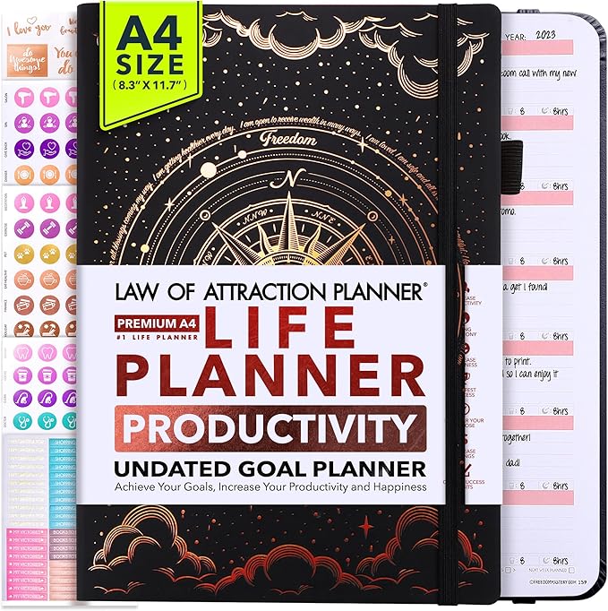 Life Planner - Undated Weekly & Monthly Planner, 12-Month Journey to Increase by FreedomMastery