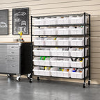 Seville Classics Heavy Duty NSF Bin Rack Solid Steel Wire Shelving Storage Unit - Image 4