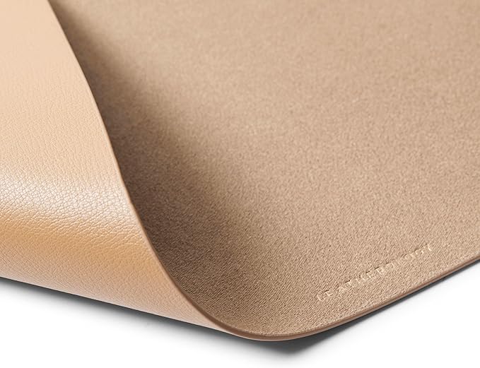 Leatherology Premium Tan Full Grain Leather Desk Pad – Modern Desk Mat by Leatherology