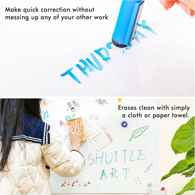 Shuttle Art Dry Erase Markers, 20 Pack 17 Colors Whiteboard Markers, Bundled - Image 6