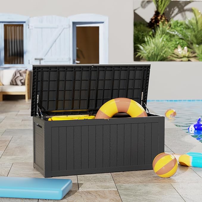 Yardgrace Heavy-Duty 270 Gallon Waterproof Deck Storage Box, Outdoor Storage - Image 2