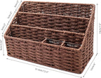 Woven Mail Organizer for Desk Countertop, Mail Holder Sorter Storage Basket for - Image 2