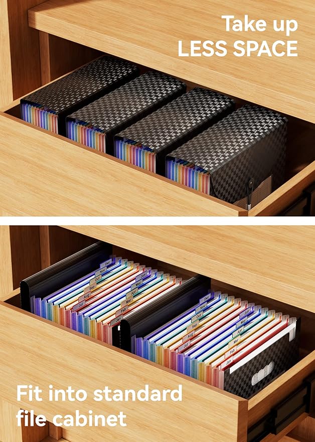 ABC life 12-Pocket Accordion File Organizer, Expandable File Folder - Image 5