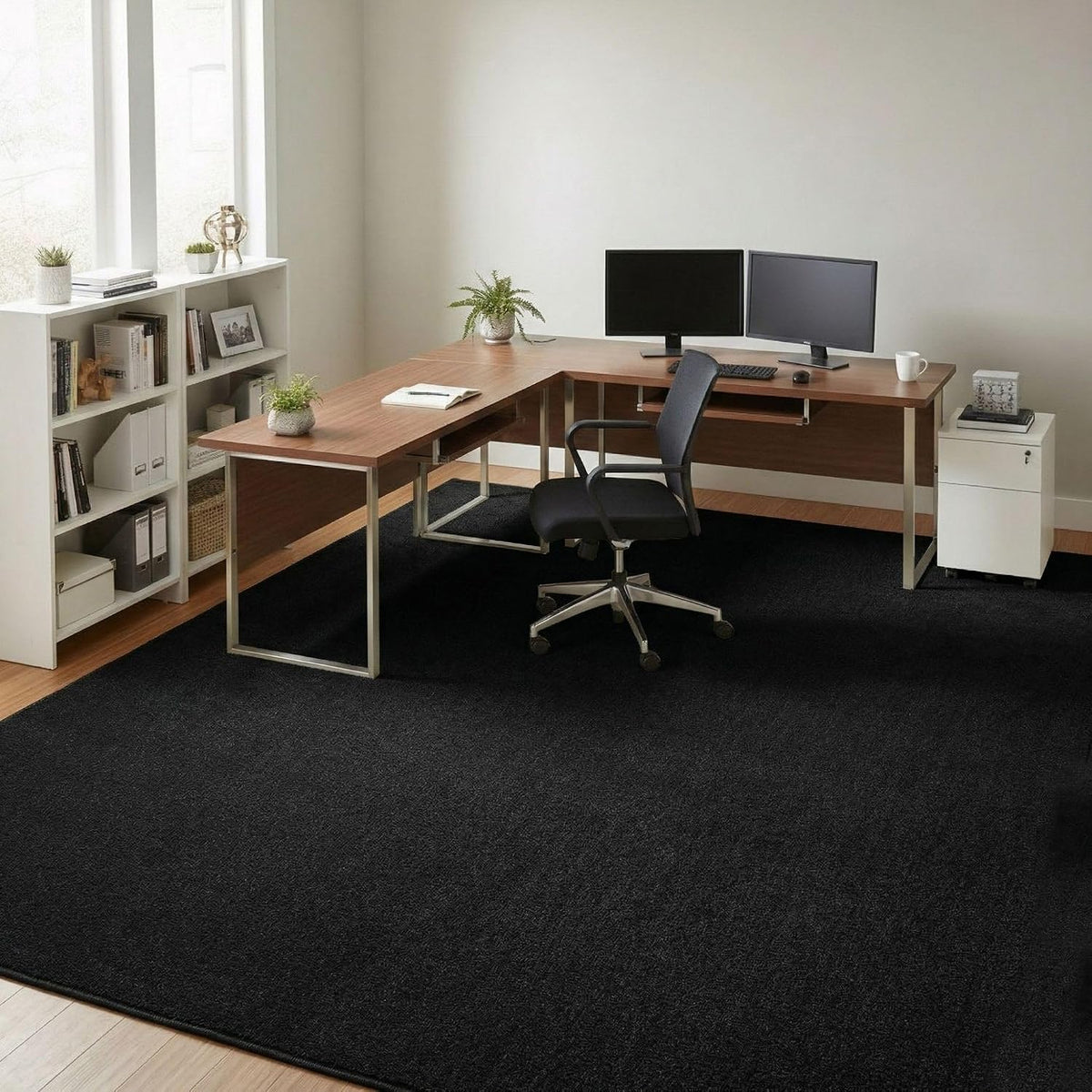 Ottomanson 8x12 Living Room Rug – Non-Slip Thin Area Rugs