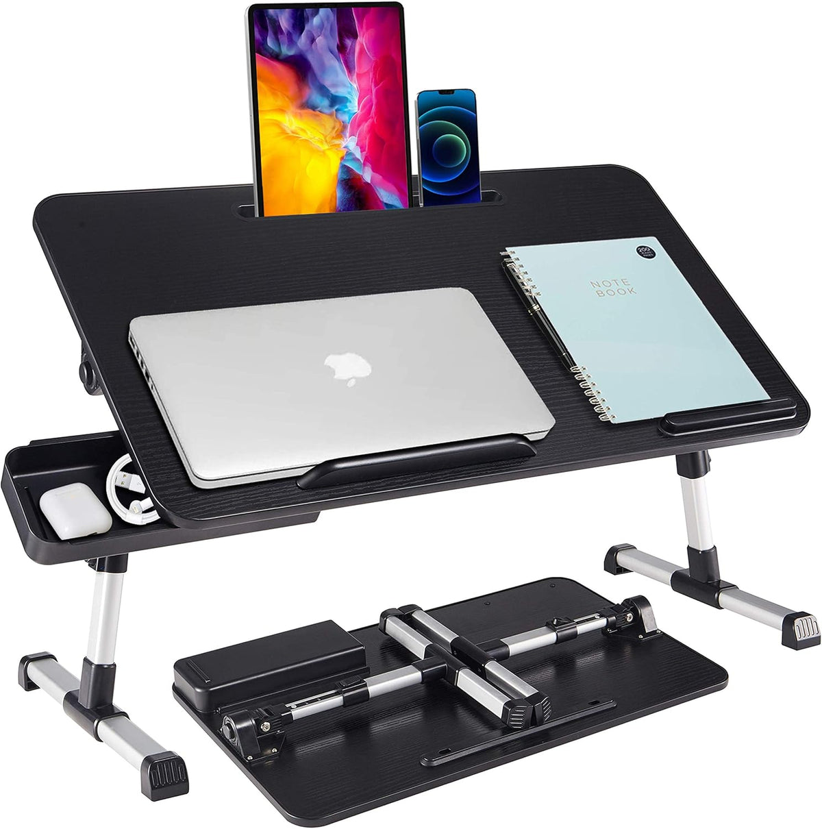 Lap Desk for Laptop,BUILDEC Adjustable Laptop Stand for Desk with Storage Dra...