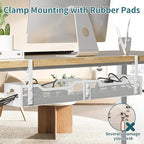 Under Desk Cable Management Tray White, Litwaro Cable Management Under Desk No - Image 6