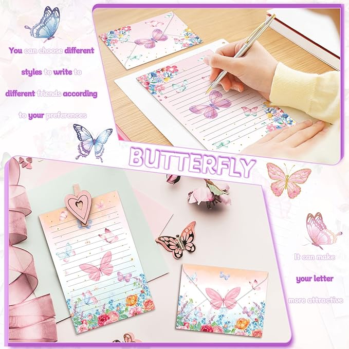 TaoBary 160 Pcs Stationery Paper Set 50 Double Sided Stationery Papers - Image 5