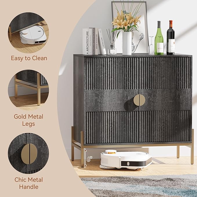 HOCAT 30.7" Accent Cabinet, Modern Buffet Cabinet - Image 5