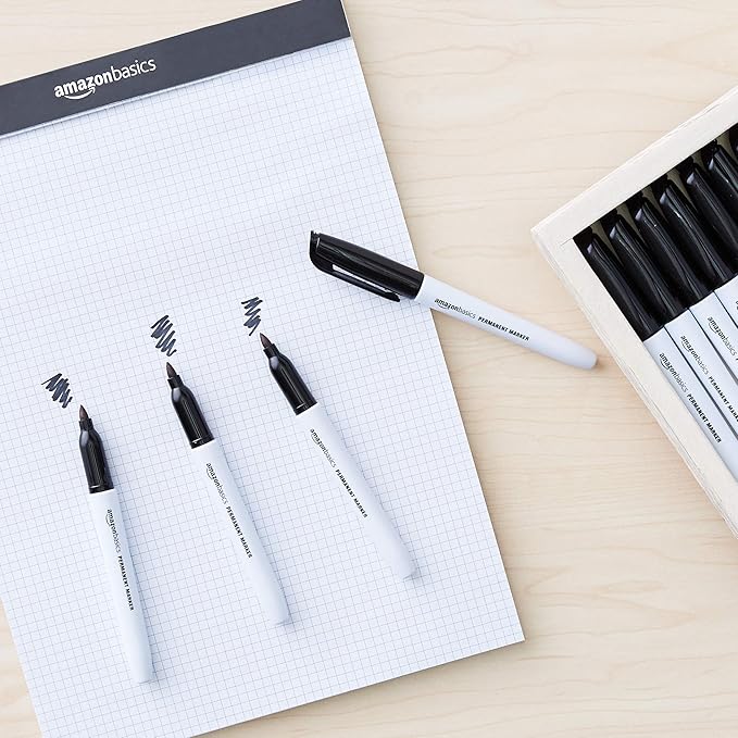 Amazon Basics Fine Tip Point Permanent Markers - Image 2