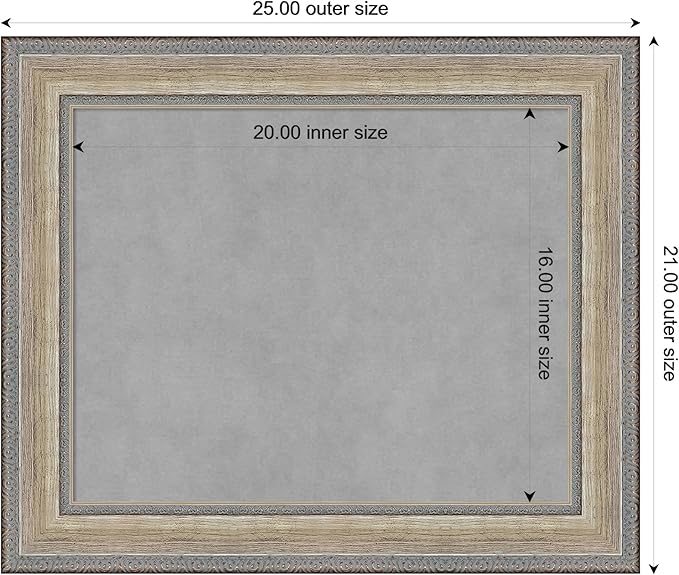 Amanti Art Silver Framed Magnetic Board 21x25 Small Vision Board - Image 4