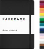 PAPERAGE Dotted Journal Notebook, 160 Pages, Medium 5.6 in x 8 in by PAPERAGE
