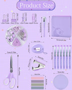 purple desk accessories and organizers with desk organizer, package contents