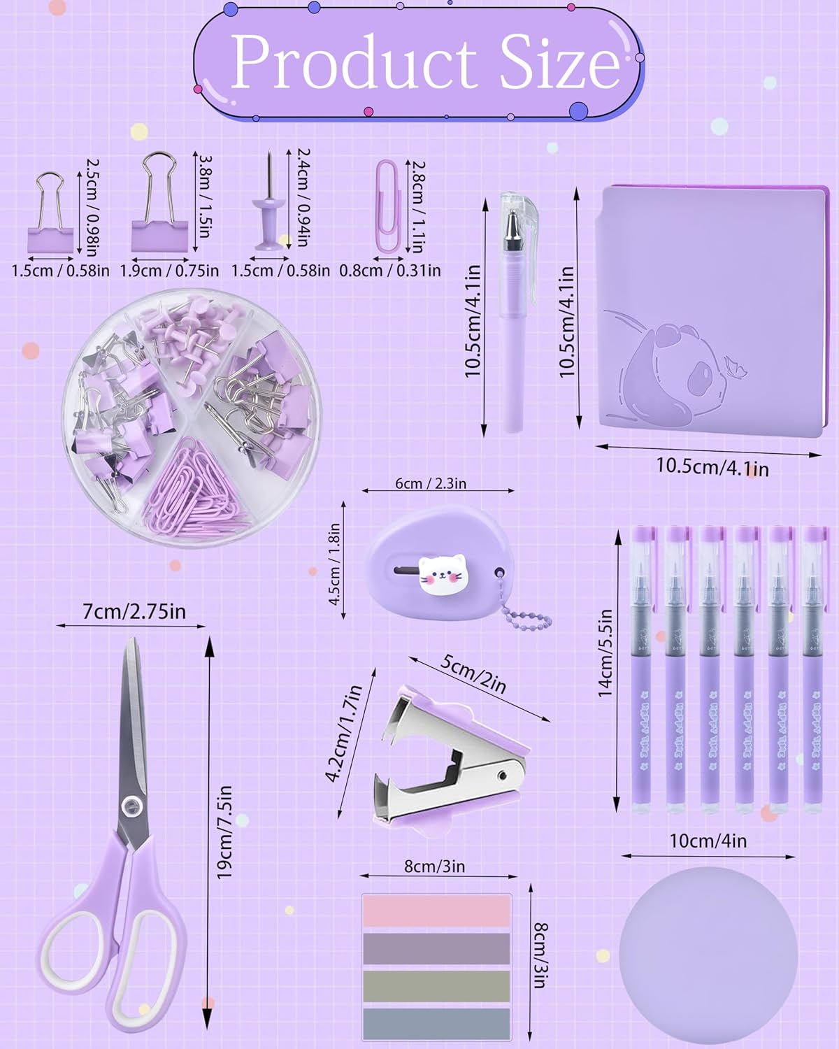 purple desk accessories and organizers with desk organizer, package contents