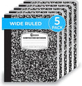 Rosmonde Composition Notebook Wide Ruled 5 Pack, 200 Pages, 9-3/4 x 7-1/2 by Rosmonde