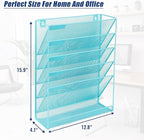 EASEPRES Desk File Organizer Mesh 6-Tier, Hanging Wall Mount Document - Image 3