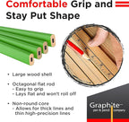 GRAPHITE Hard Lead Carpenter Pencil #2 Lumber Pencil Pack of 12 PCS - Image 6