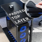 VIVO Large Mobile Adjustable 2-Tier PC Stand, Premium Gaming CPU Computer Tower - Image 4
