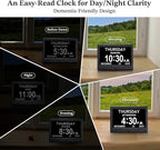 7'' Dementia Clock For Seniors, Large Display Digital Clock - Image 6