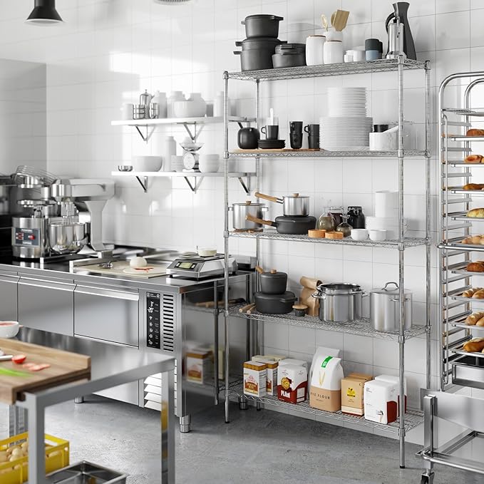 Regal Altair 14" Deep x 48" Wide x 86" Height Wire Shelving Kit | 5-Tier | NSF - Image 7
